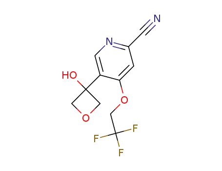 5-(3-hydroxyoxetan-3-yl)-4-(2,2,2-trifluoroethoxy)pyridine-2-carbonitrile