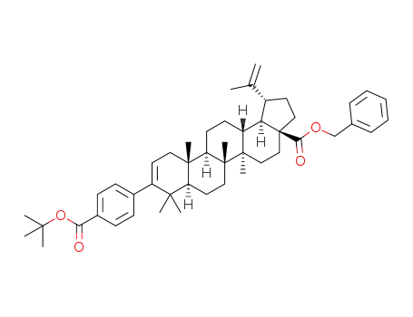 (1R,3aS,5aR,5bR,7aR,11aS,11bR,13aR,13bR)-benzyl 9-(4-(tert-butoxycarbonyl)phenyl)-5a,5b,8,8,11a-pentamethyl-1-(prop-1-en-2-yl)-2,3,3a,4,5,5a,5b,6,7,7a,8,11,11a,11b,12,13,13a,13b-octadecahydro-1H-cyclopenta[a]chrysene-3a-carboxylate