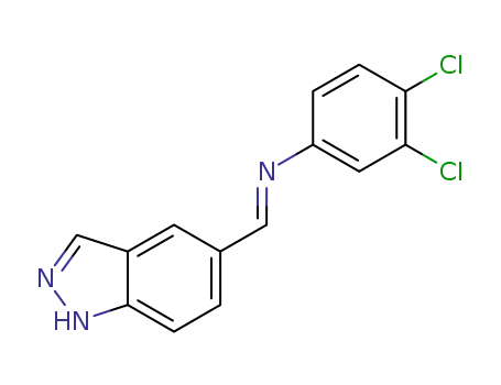 (E)-N-(3,4-dichlorophenyl)-1-(1H-indazol-5-yl)methanimine