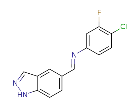 (E)-N-(4-chloro-3-fluorophenyl)-1-(1H-indazol-5-yl)methanimine