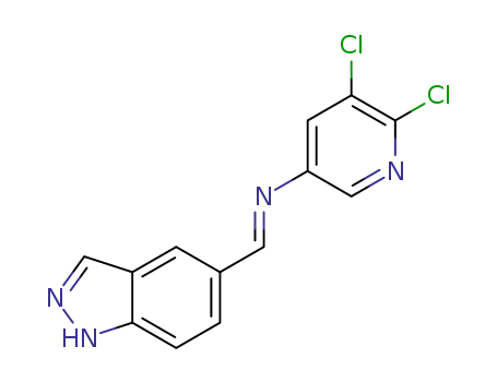 (E)-N-(5,6-dichloropyridin-3-yl)-1-(1H-indazol-5-yl)methanimine