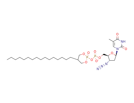 5'-(5-hexadecyl-2-oxido-1,3,2-dioxaphosphinan-2-yl)phospho-AZT