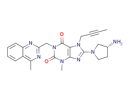 (R)-8-(3-aminopyrrolidin-1-yl)-7-(but-2-ynyl)-3-methyl-1-[(4-methylquinazolin-2-yl)methyl]-1H-purine-2,6(3H,7H)-dione