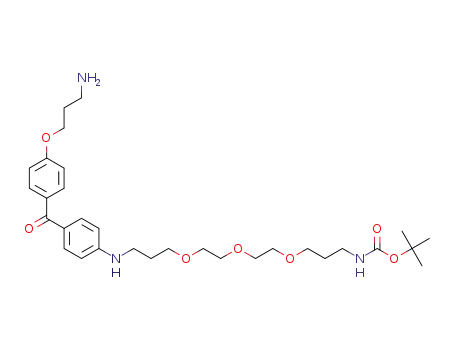 tert-butyl (3-(2-(2-(3-((4-(4-(3-aminopropoxy)benzoyl)phenyl)amino)propoxy)ethoxy)ethoxy)propyl)carbamate