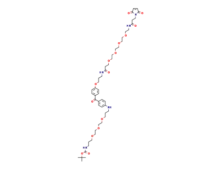 tert-butyl (3-(2-(2-(3-((4-(4-((1-(2,5-dioxo-2,5-dihydro-1H-pyrrol-1-yl)-3,19-dioxo-7,10,13,16-tetraoxa-4,20-diazatricosan-23-yl)oxy)benzoyl)phenyl)amino)propoxy)ethoxy)ethoxy)propyl)carbamate