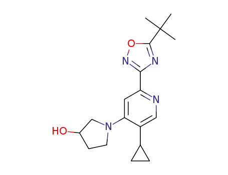 1-[2-(5-tert-butyl-1,2,4-oxadiazol-3-yl)-5-cyclopropylpyridin-4-yl]pyrrolidin-3-ol