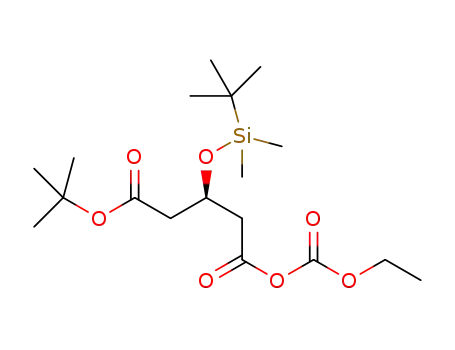 (R)-3-(tert-butyldimethylsilyloxy)-5-ethoxycarbonyloxy-5-oxopentanoic acid tert-butyl ester