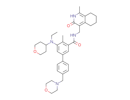 5-(ethyl(tetrahydro-2H-pyran-4-yl)amino)-4-methyl-N-((1-methyl-3-oxo-2,3,5,6,7,8-hexahydroisoquinolin-4-yl)methyl)-4'-(morpholinomethyl)-[1,1'-biphenyl]-3-carboxamide