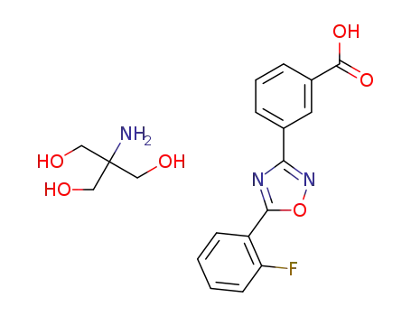 3-[5-(2-fluoro-phenyl)-[1,2,4]oxadiazol-3-yl]benzoic acid tromethamine salt