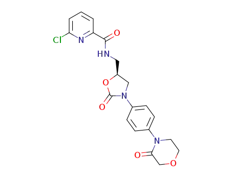 6-chloro-N-({(5S)-2-oxo-3-[4-(3-oxomorpholin-4-yl)phenyl]-1,3-oxazolidin-5-yl}methyl)pyridine-2-carboxamide
