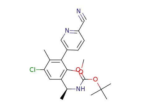 tert-butyl {(1S)-1-[5-chloro-3-(6-cyanopyridin-3-yl)-2-methoxy-4-methylphenyl]ethyl}carbamate
