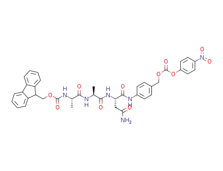 (9H-fluoren-9-yl)methyl ((S)-1-(((S)-1-(((S)-4-amino- 1-((4-((((4-nitrophenoxy)carbonyl)oxy)methyl)phenyl)amino)-1,4-dioxobutan-2-yl)amino)- 1-oxopropan-2-yl)amino)-1-oxopropan-2-yl)carbamate
