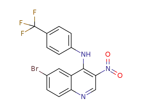 6-bromo-3-nitro-N-(4-(trifluoromethyl)phenyl)quinolin-4-amine