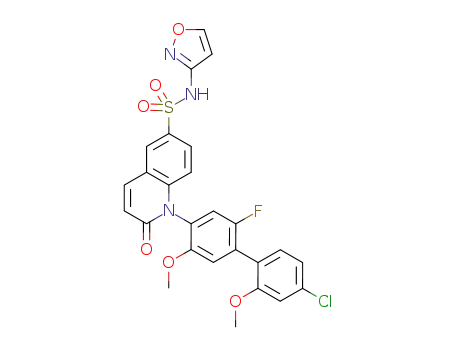(P)-1-(4'-chloro-2-fluoro-2',5-dimethoxy-4-biphenylyl)-N-3-isoxazolyl-2-oxo-1,2-dihydro-6-quinolinesulfonamide