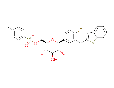 ((2R,3S,4R,5R,6S)-6-(3-(benzo[b]thiophen-2-ylmethyl)-4-fluorophenyl)-3,4,5-trihydroxytetrahydro-2H-pyran-2-yl)methyl 4-methylbenzenesulfonate