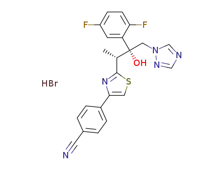 (2R,3R)-3-[4-(4-cyanophenyl)thiazol-2-yl]-1-(1H-1,2,4-triazol-1-yl)-2-(2,5-difluorophenyl)-butan-2-ol hydrobromide