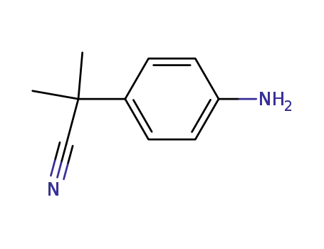 Molecular Structure of 115279-57-7 (2-(4-Aminophenyl)-2-methylpropanenitrile)
