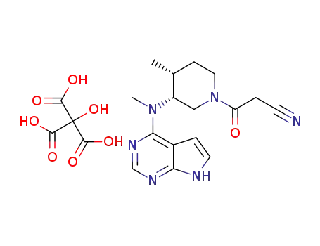 3-((3R,4R)-4-methyl-3-(methyl(7H-pyrrolo[2,3-d]pyrimidin-4-yl)amino)piperidin-1-yl)-3-oxopropanenitrile citrate