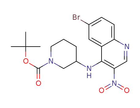 tert-butyl 3-((6-bromo-3-nitroquinolin-4-yl)amino)piperidine-1-carboxylate