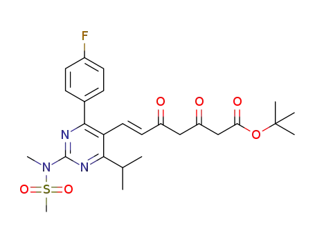 tert-butyl (6E)-7-[4-(4-fluorophenyl)-2-(N-methylmethanesulfonamido)-6-(isopropyl)pyrimidin-5-yl]-3,5-dioxohept-6-enoate