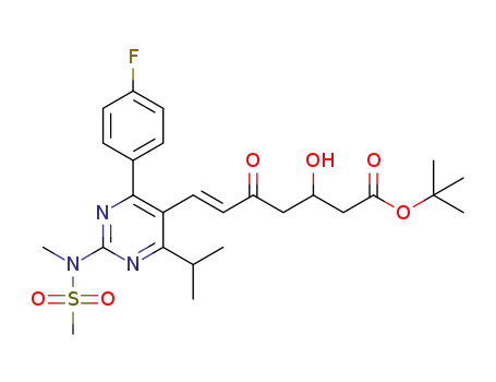 tert-butyl (6E)-7-[4-(4-fluorophenyl)-2-(N-methylmethanesulfonamido)-6-(isopropyl)pyrimidin-5-yl]-3-hydroxy-5-oxohept-6-enoate