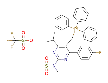 [4-(4-fluorophenyl)-6-isopropyl-2-(methanesulfonyl(methyl)amino)pyrimidin-5-yl-methyl]triphenylphosphonium triflate
