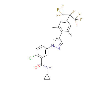 2-chloro-N-cyclopropyl-5-[4-[2,6-dimethyl-4-[1,2,2,2-tetrafluoro-1-(trifluoromethyl)ethyl]phenyl]pyrazol-1-yl]benzamide