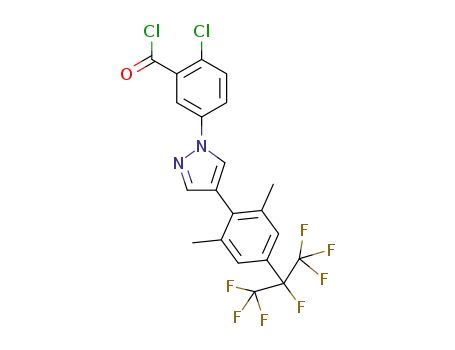 2-chloro-5-[4-[2,6-dimethyl-4-[1,2,2,2-tetrafluoro-1-(trifluoromethyl)ethyl]phenyl]pyrazol-1-yl]benzoic acid chloride