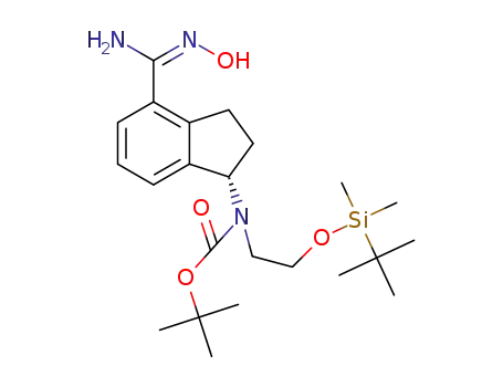 tert-butyl (1S)-4-[(E)-N’-hydroxycarbamimidoyl]-2,3-dihydro-1H-inden-1-yl N-[2-[(tert-butyldimethylsilyl)oxy]ethyl]carbamate