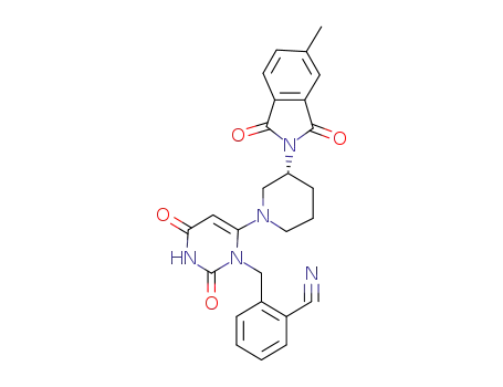 2-({6-[(3R)-3-(5-methyl-1,3-dioxo-2,3-dihydro-1H-isoindol-2-yl)piperidin-1-yl]-2,4-dioxo-1,2,3,4-tetrahydropyrimidin-1-yl}methyl)benzonitrile