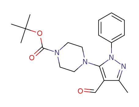 tert-butyl-4-(4-formyl-3-methyl-1-phenyl-1H-pyrazol-5-yl)piperazine-1-carboxylate
