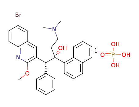 (1R,2S)-1-(6-bromo-2-methoxy-3-quinolyl)-4-dimethylamino-2-(1-naphthyl)-1-phenylbutan-2-ol phosphate