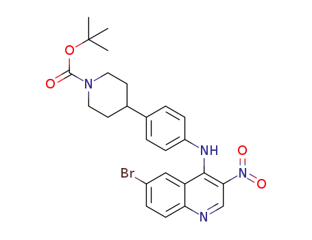 4-(4-((6-bromo-3-nitroquinolin-4-yl)amino)phenyl)piperidine-1-carboxylic acid tert-butyl ester