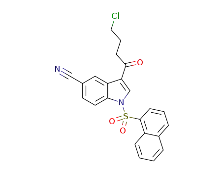 3-(4-chlorobutyryl)-1-(naphthalen-1-yl-sulfonyl)-1H-indole-5-carbonitrile