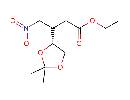 ethyl 3-((R)-2,2-dimethyl-1,3-dioxolan-4-yl)-4-nitrobutanoate