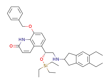 5-[(1R)-2-[(5,6-diethyl-2,3-dihydro-1H-inden-2-yl)amino]-1-triethylsilyloxyethyl]-8-(benzyloxy)-2(1H)-quinolone