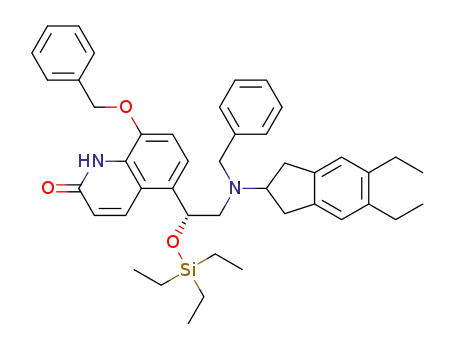5-[(1R)-2-[N-benzyl-(5,6-diethyl-2,3-dihydro-1H-inden-2-yl)amino]-1-triethylsilyloxyethyl]-8-(benzyloxy)-2(1H)-quinolone
