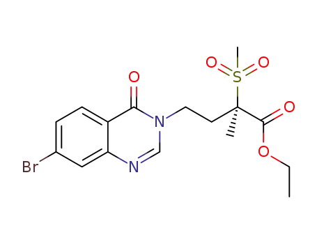 (R)-ethyl 4-(7-bromo-4-oxoquinazolin-3(4H)-yl)-2-methyl-2-(methylsulfonyl)butanoate