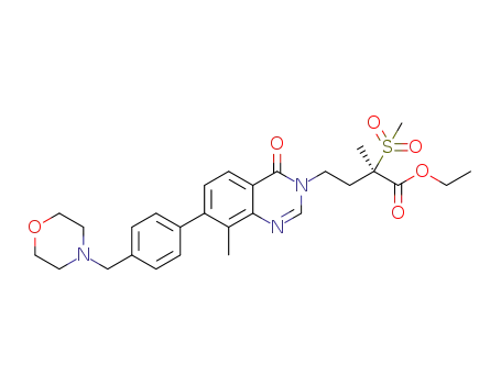 (R)-ethyl 2-methyl-4-(8-methyl-7-(4-(morpholinomethyl)phenyl)-4-oxoquinazolin-3(4H)-yl)-2-(methylsulfonyl)butanoate