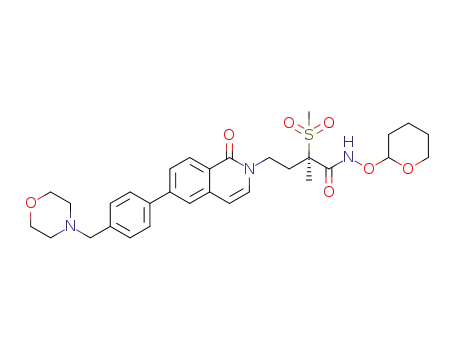 (2R)-2-methyl-2-(methylsulfonyl)-4-(6-(4-(morpholinomethyl)phenyl)-1-oxoisoquinolin-2(1H)-yl)-N-((tetrahydro-2H-pyran-2-yl)oxy)butanamide