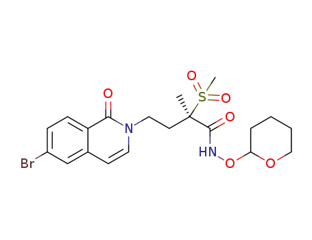 (2R)-4-(6-bromo-1-oxoisoquinolin2(1H)-yl)-2-methyl-2-(methylsulfonyl)-N-((tetrahydro-2H-pyran-2-yl)oxy)butanamide