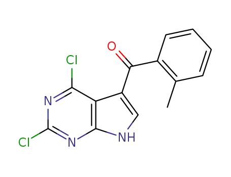 (2,4-dichloro-7H-pyrrolo[2,3-d]pyrimidin-5-yl)-(o-tolyl)methanone