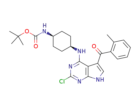 tert-butyl N-(cis-4-((2-chloro-5-(2-methylbenzoyl)-7H-pyrrolo[2,3-d]pyrimidin-4-yl)amino)cyclohexyl)carbamate