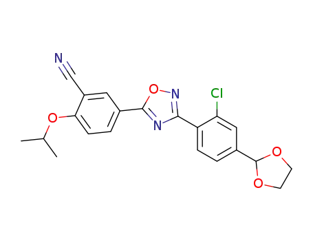 5-(3-(2-chloro-4-(1,3-dioxolan-2-yl)phenyl)-1,2,4-oxadiazol-5-yl)-2-isopropoxybenzonitrile