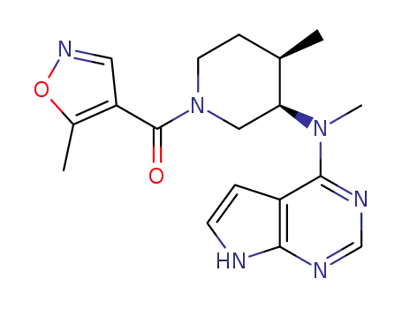 ((3R,4R)-4-methyl-3-(methyl-(7H-pyrrolo[2,3-d]pyrimidin-4-yl)amino)piperidin-1-yl)(5-methylisoxazol-4-yl)methanone