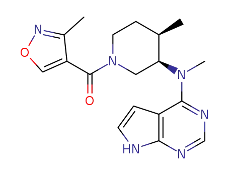 ((3R,4R)-4-methyl-3-(methyl(7H-pyrrolo[2,3-d]pyrimidin-4-yl)amino)piperidin-1-yl)(3-methylisoxazol-4-yl)methanone