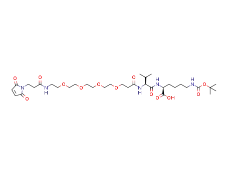 N-[19-(2,5-dioxo-2,5-dihydro-1H-pyrrol-1-yl)-17-oxo-4,7,10,13-tetraoxa-16-azanonadecan-1-oyl]-L-valyl-N6-(tert-butoxycarbonyl)-L-lysine
