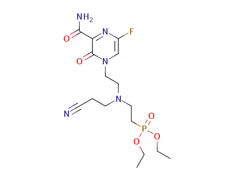 diethyl 3-(2-(3-carbamoyl-5-fluoro-2-oxopyrazin-1-yl)ethyl)-5-cyano-3-azapentanephosphonate