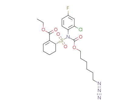 (R)-ethyl 6-(N-(((6-azidohexyl)oxy)carbonyl)-N-(2-chloro-4-fluorophenyl)sulfamoyl)cyclohex-1-ene-1-carboxylate