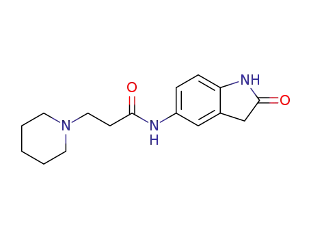 N-(2-oxoindolin-5-yl)-3-(piperidin-1-yl)propionamide